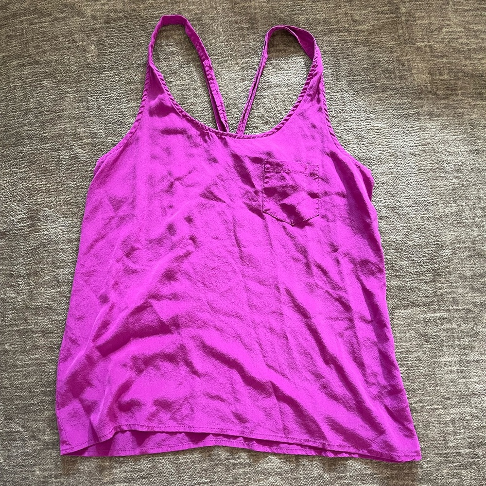 Purple silky top